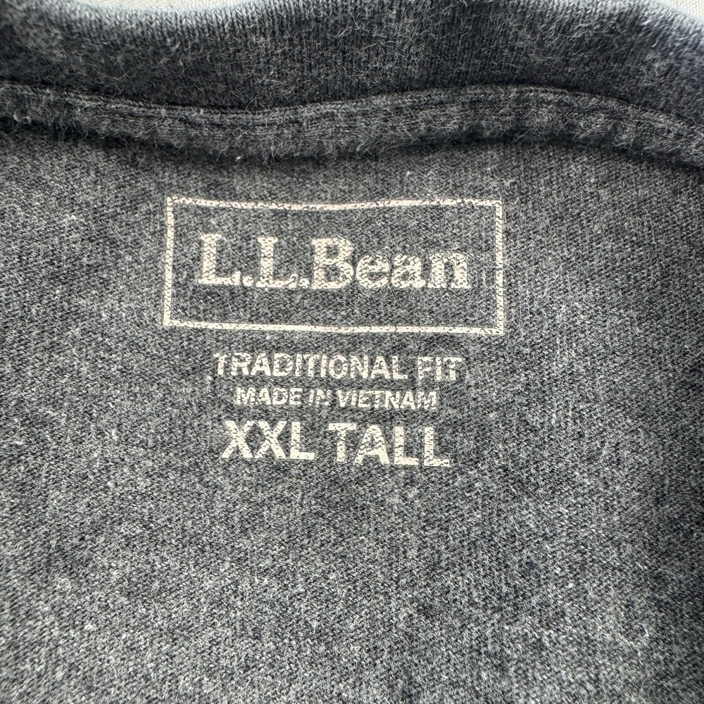 LL Bean Henley Shirt‎ Mens XXL Tall Gray Preppy Long Sleeve Classic Capsule - Picture 4 of 7